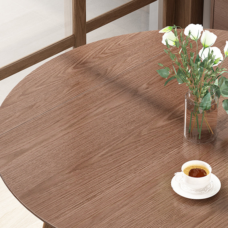 Solid Wood Dining Table Modern Brown 4 Legs Dining Table for Home Use