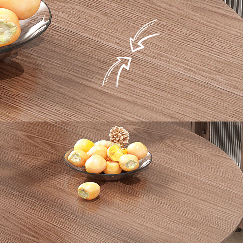 Solid Wood Dining Table Modern Brown 4 Legs Dining Table for Home Use