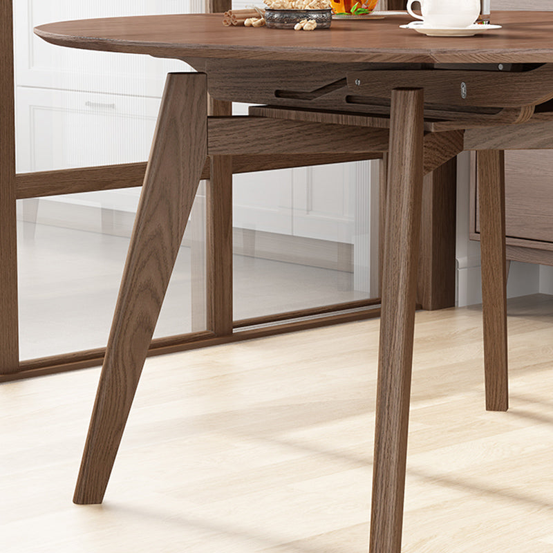 Solid Wood Dining Table Modern Brown 4 Legs Dining Table for Home Use