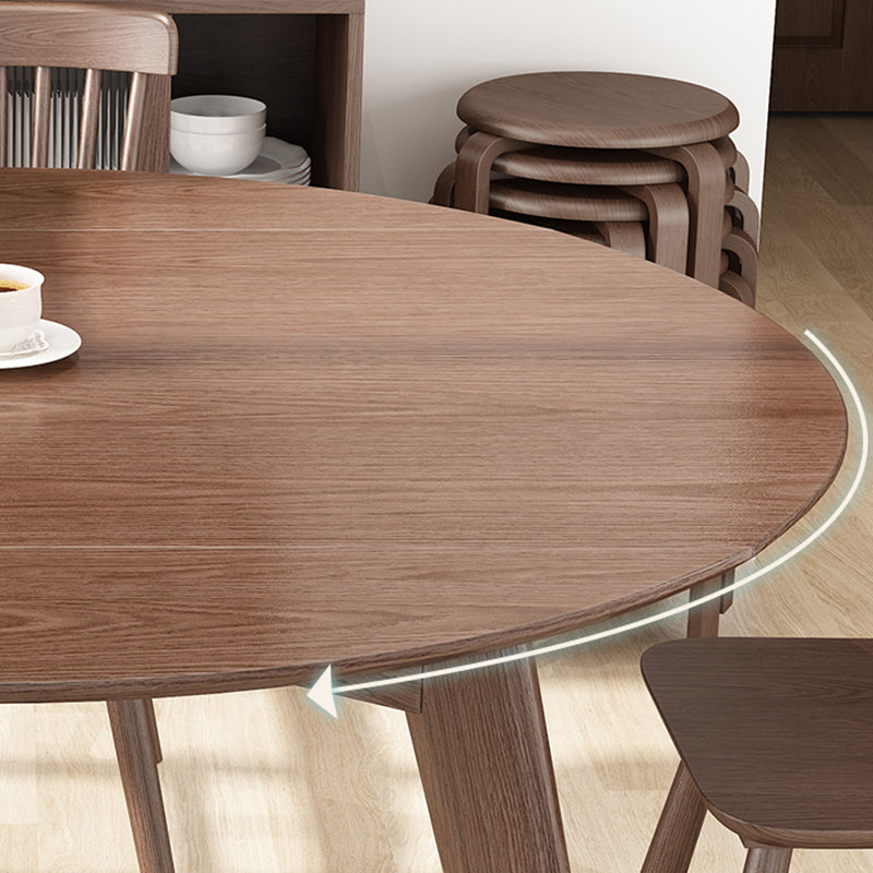 Solid Wood Dining Table Modern Brown 4 Legs Dining Table for Home Use