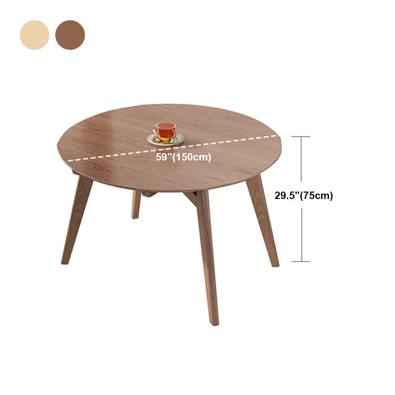 Solid Wood Dining Table Modern Brown 4 Legs Dining Table for Home Use