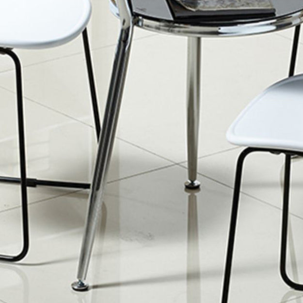 Round Glass Dining Room Collection Modern Style Tripod Base Furniture for Home