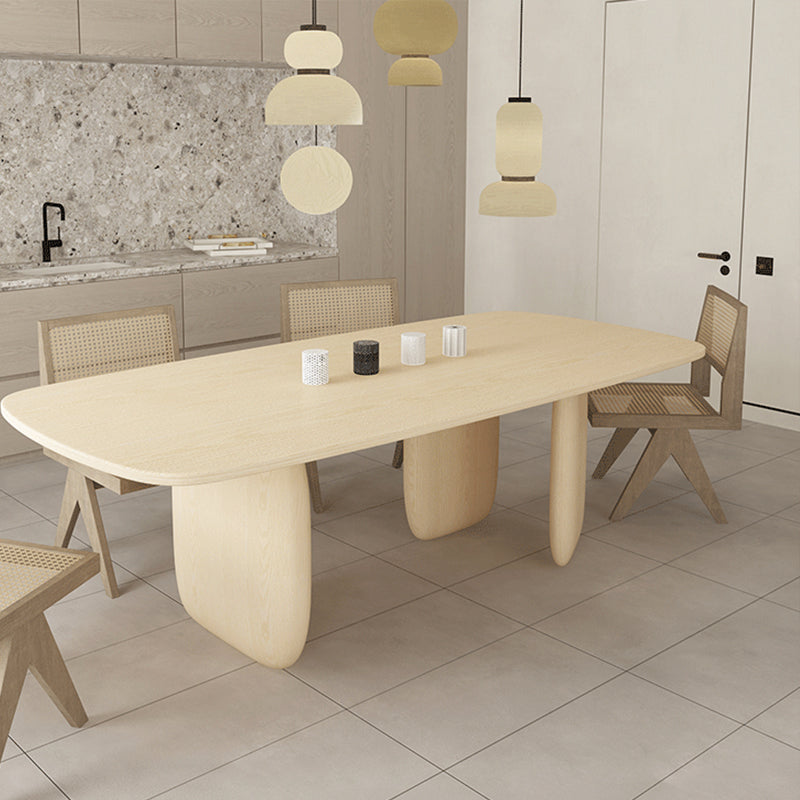 Pine Solid Wood Tripod Dining Table Modern Rectangle Dining Room Kitchen Home Furniture