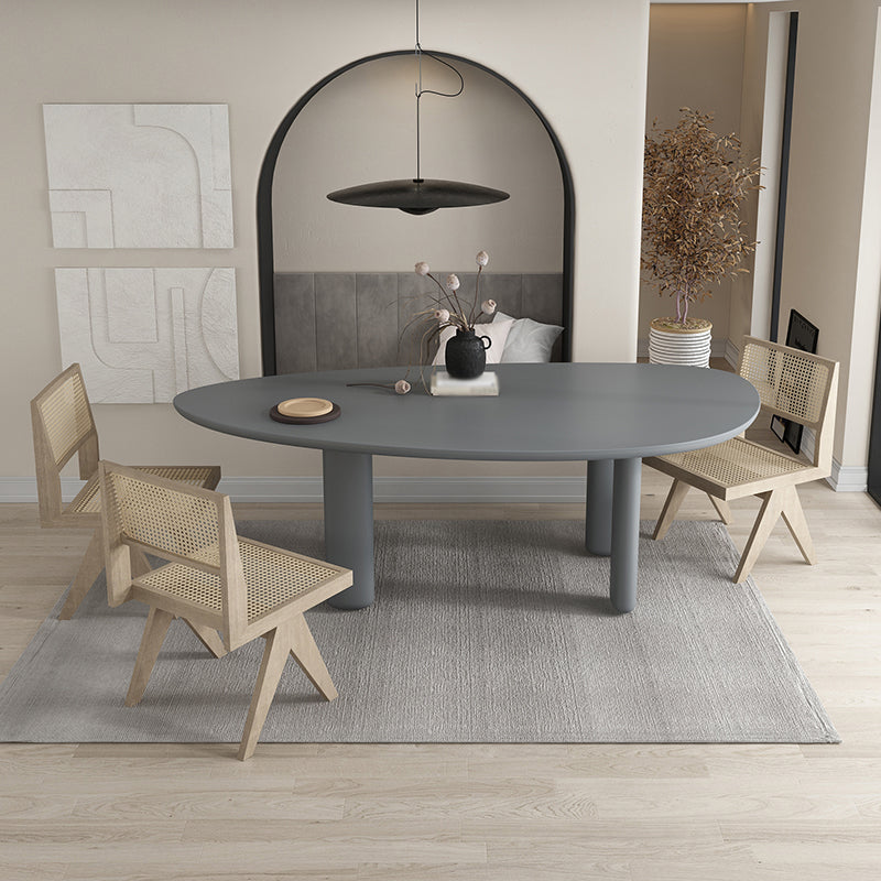 Oval Tripod Base Dining Table Solid Wood Modern Kitchen Dinner Dining Room Table