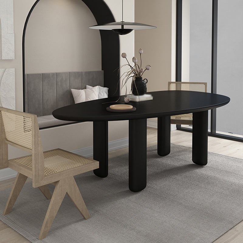 Oval Tripod Base Dining Table Solid Wood Modern Kitchen Dinner Dining Room Table