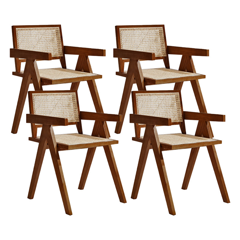 Modern Wood Kitchen and Dining Room Chair Open Back Dining Side Chair