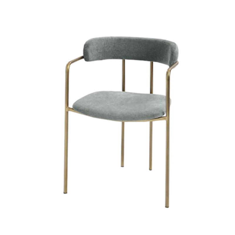 Glam Metal Arm Chair Open Back Dining Side Chair with Upholstered 20"x20.4"x31"