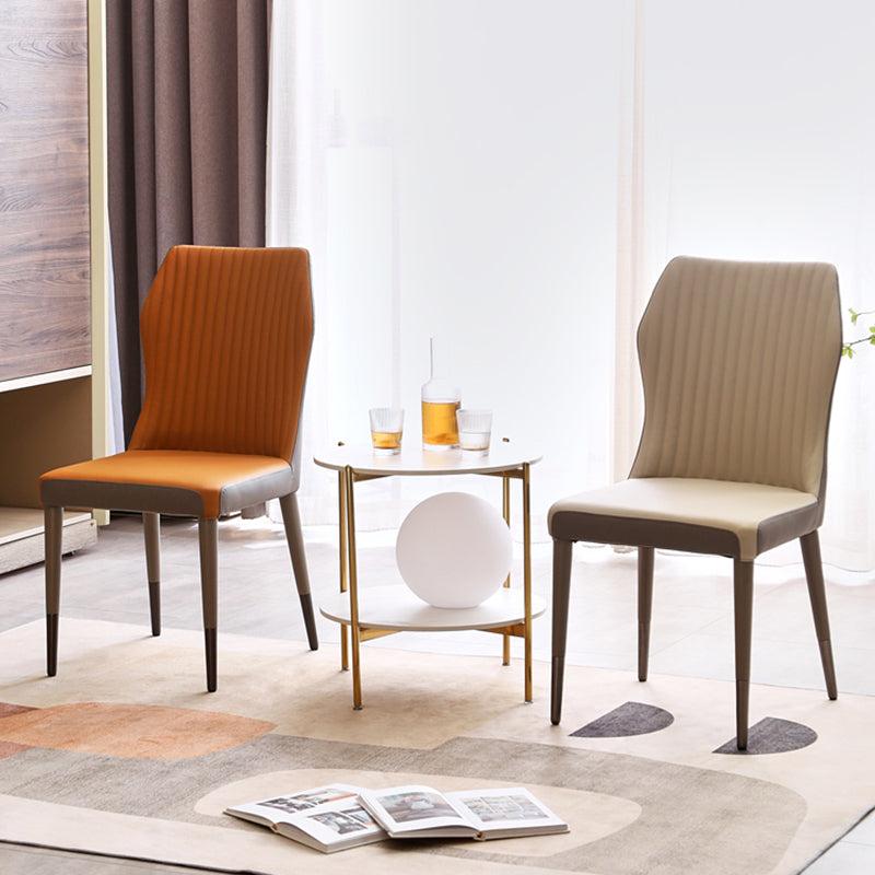Glam Style Armless Chair Wood Wingback Parsons Chair for Kitchen 16.9"x18.8"x35.8"
