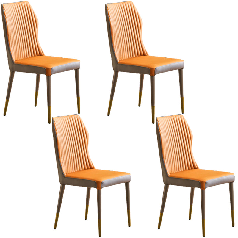 Glam Style Armless Chair Wood Wingback Parsons Chair for Kitchen 16.9"x18.8"x35.8"