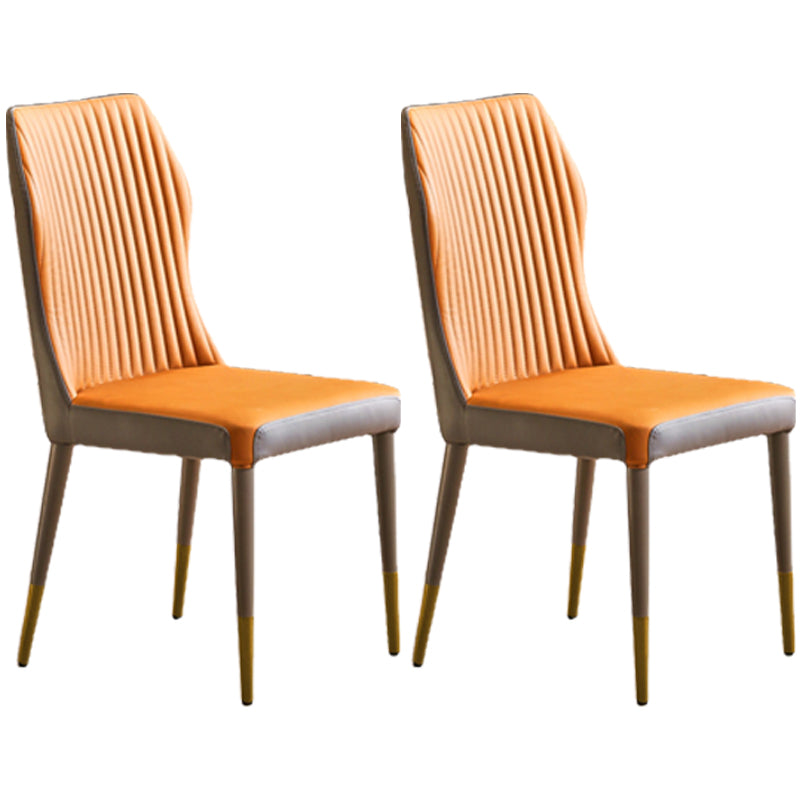 Glam Style Armless Chair Wood Wingback Parsons Chair for Kitchen 16.9"x18.8"x35.8"