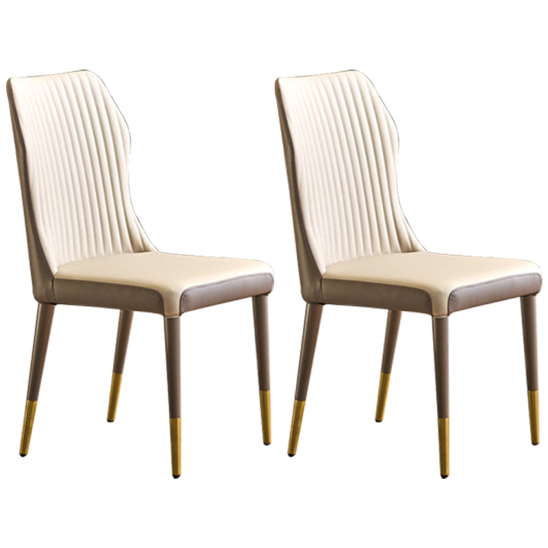 Glam Style Armless Chair Wood Wingback Parsons Chair for Kitchen 16.9"x18.8"x35.8"