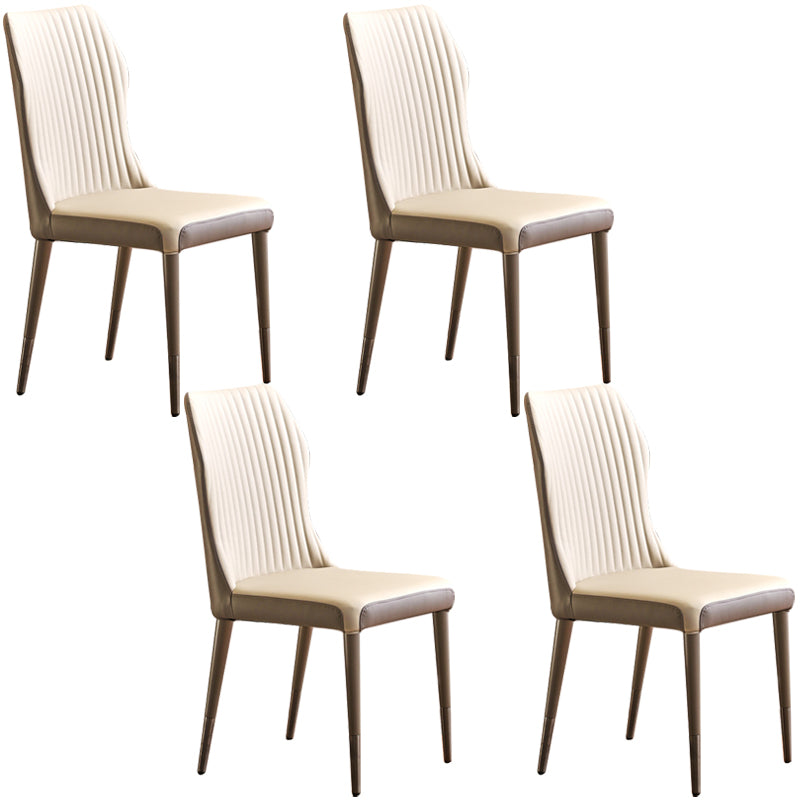 Glam Style Armless Chair Wood Wingback Parsons Chair for Kitchen 16.9"x18.8"x35.8"