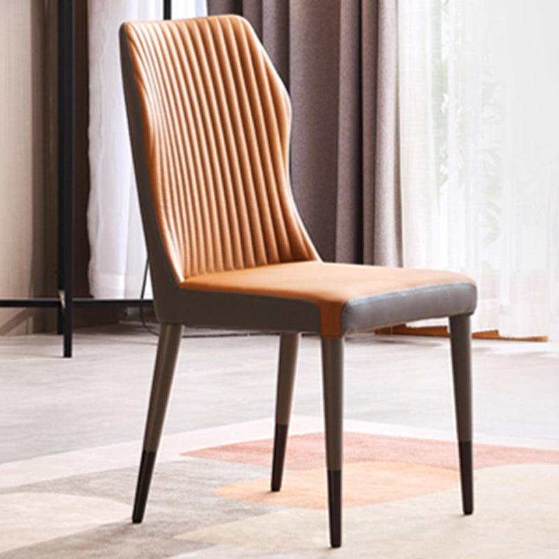 Glam Style Armless Chair Wood Wingback Parsons Chair for Kitchen 16.9"x18.8"x35.8"