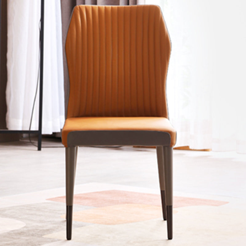 Glam Style Armless Chair Wood Wingback Parsons Chair for Kitchen 16.9"x18.8"x35.8"
