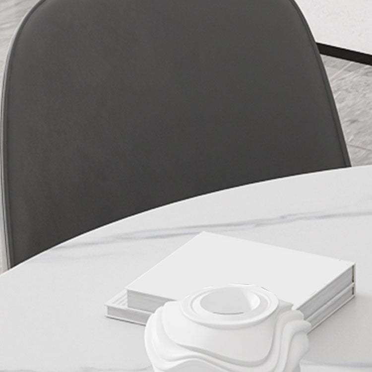 Glam 1/7 Pieces Dining Set Circular Stone Dining Table for Kitchen