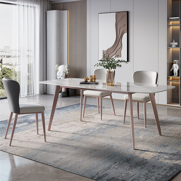 Designer Style Sintered Stone Dining Set 1/4/7 Pieces Rectangle Dining Table with Chairs