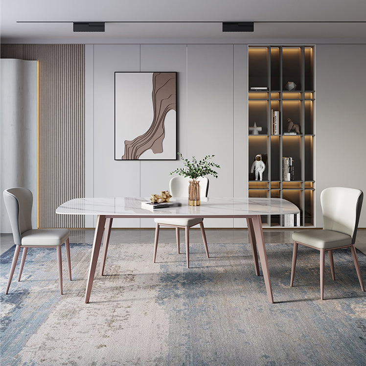 Designer Style Sintered Stone Dining Set 1/4/7 Pieces Rectangle Dining Table with Chairs