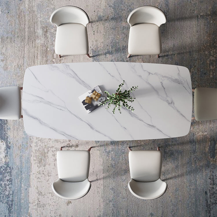 Designer Style Sintered Stone Dining Set 1/4/7 Pieces Rectangle Dining Table with Chairs