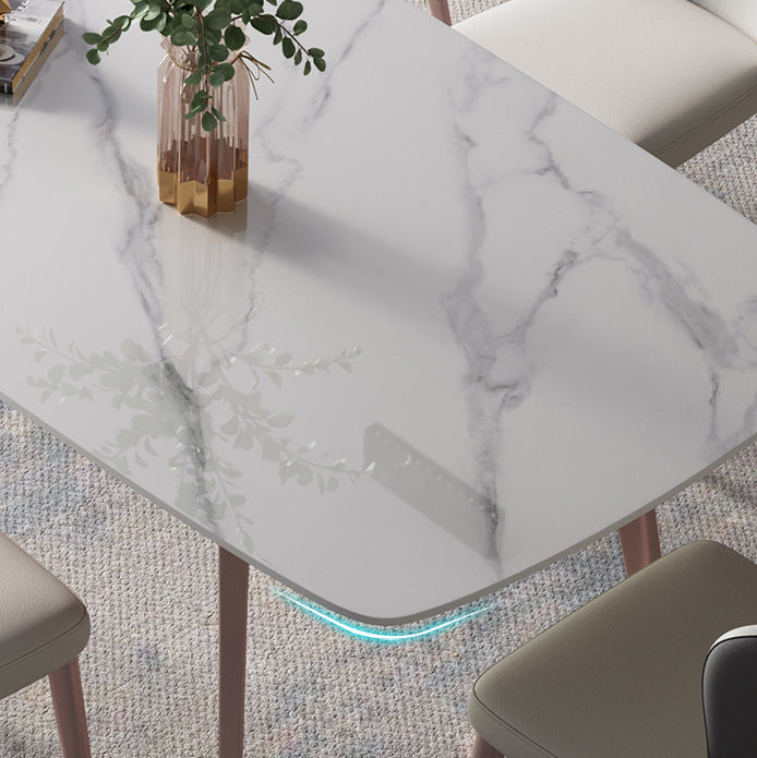 Designer Style Sintered Stone Dining Set 1/4/7 Pieces Rectangle Dining Table with Chairs