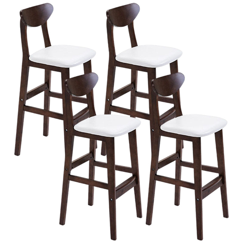 Minimalist Style Wooden Barstool for Home Use Upholstered Stools with Cushion