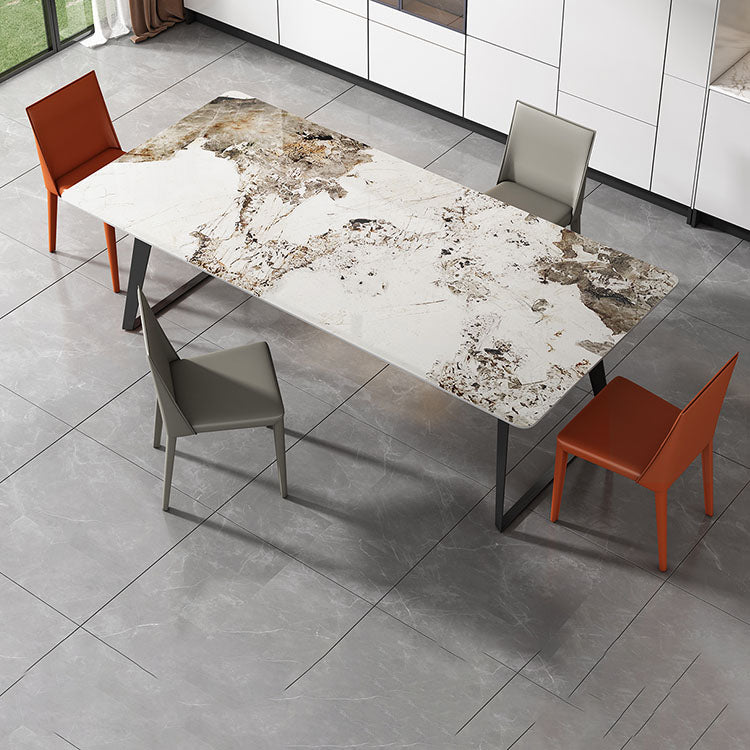 Modern 1/4/5/7 Pieces Dinette Set with Sintered Stone Top Rectangle Dining Table Set