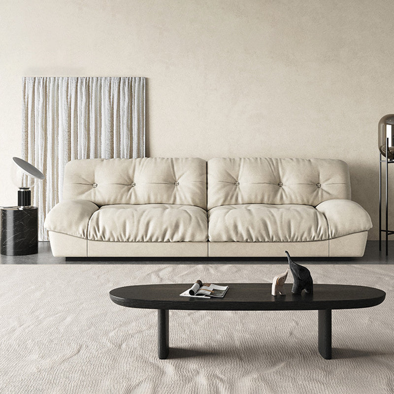 Modern Tufted Back Sofa Sectional Cream Armless Sofa and Chiase