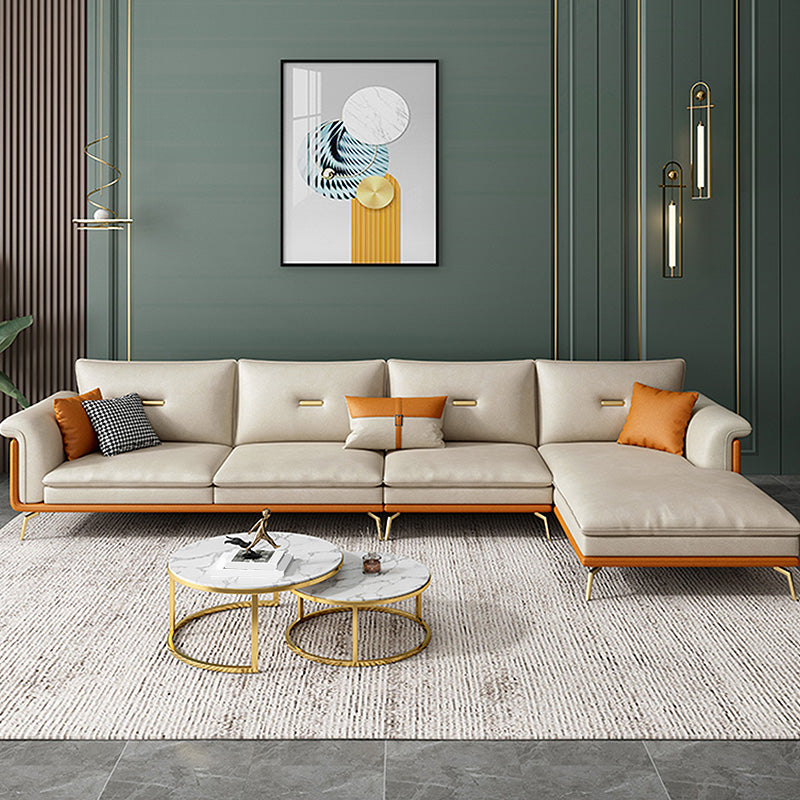 Faux leather Removable Cushions Pillow Top Arm Sofa and Sectional with Slipcovere