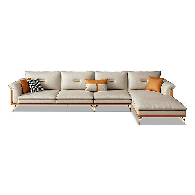 Faux leather Removable Cushions Pillow Top Arm Sofa and Sectional with Slipcovere