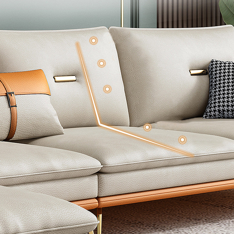 Faux leather Removable Cushions Pillow Top Arm Sofa and Sectional with Slipcovere