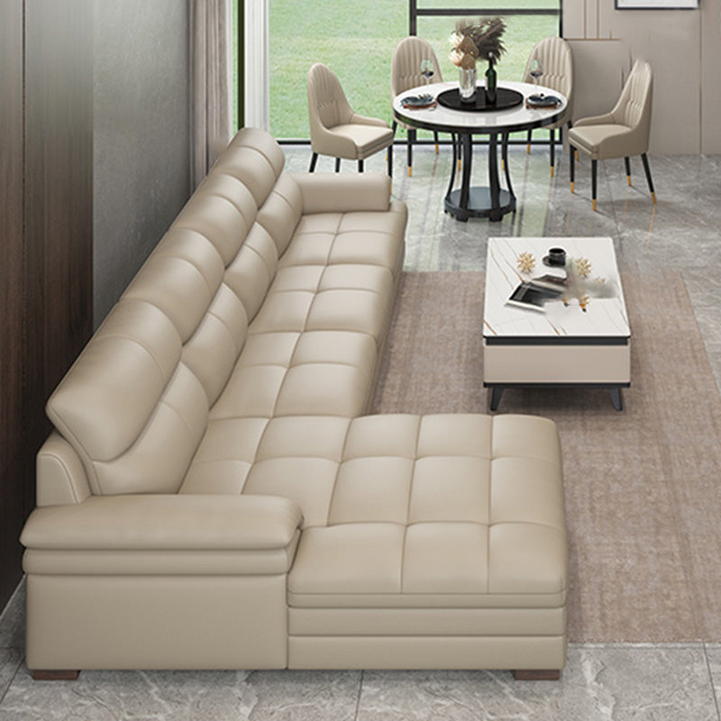 Genuine Leather High Back Pillow Top Arm Sofa and Sectional with Wear Resistant