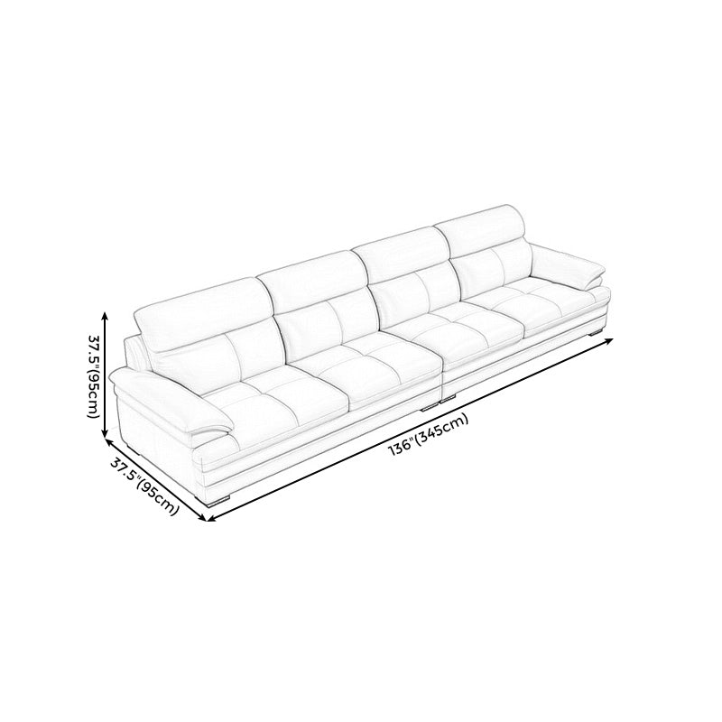 Genuine Leather High Back Pillow Top Arm Sofa and Sectional with Wear Resistant