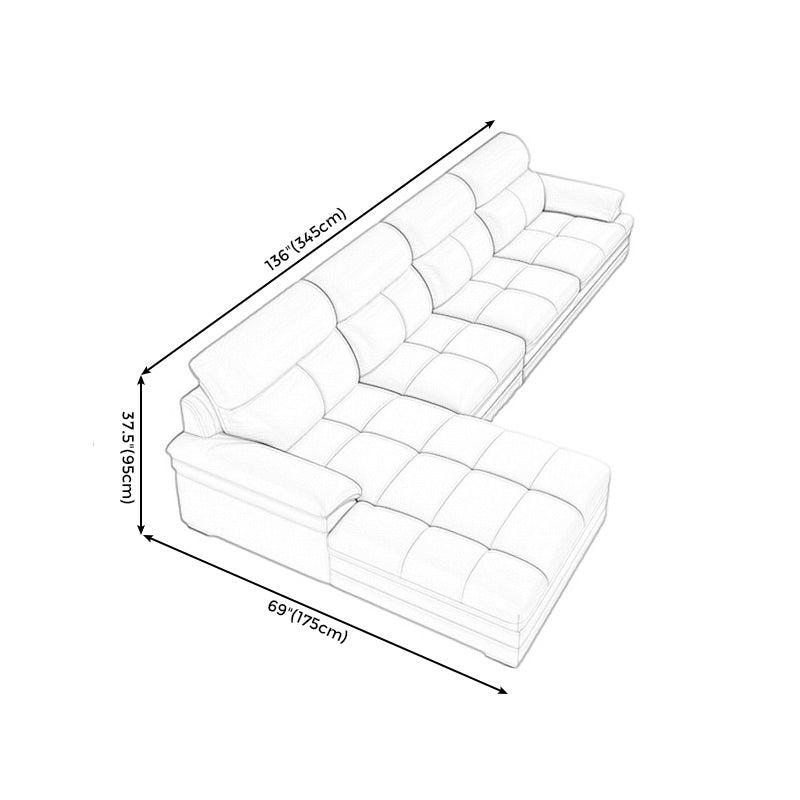 Genuine Leather High Back Pillow Top Arm Sofa and Sectional with Wear Resistant