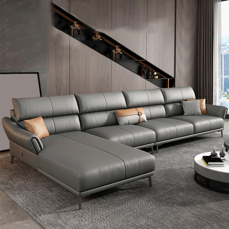 Faux leather High Back Square Arm Sofa and Sectional with Stain-Resistant