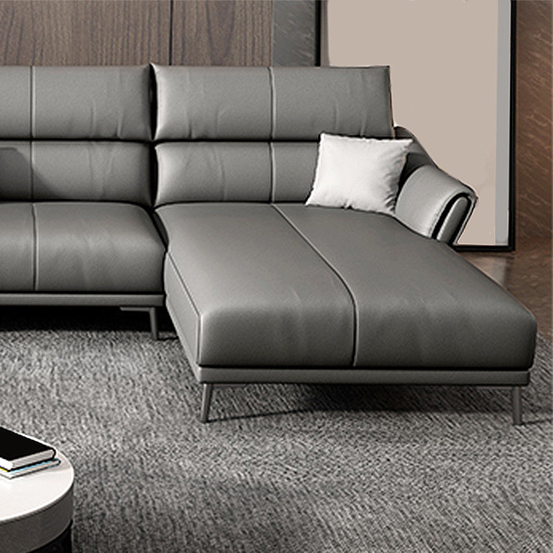 Faux leather High Back Square Arm Sofa and Sectional with Stain-Resistant
