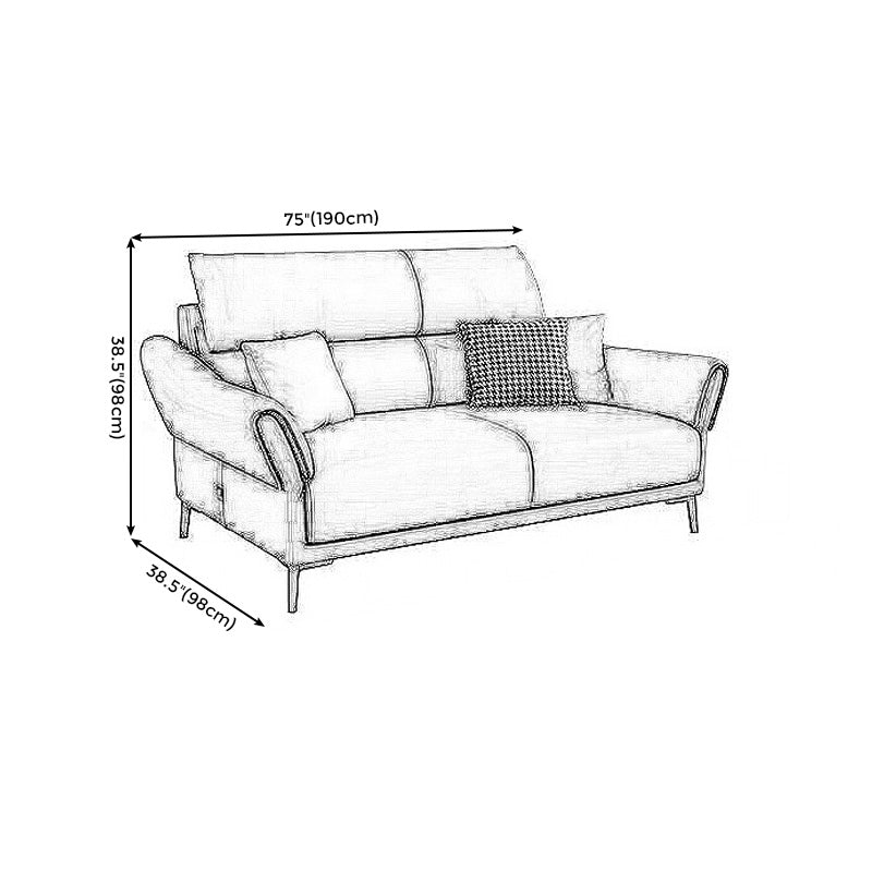 Faux leather High Back Square Arm Sofa and Sectional with Stain-Resistant