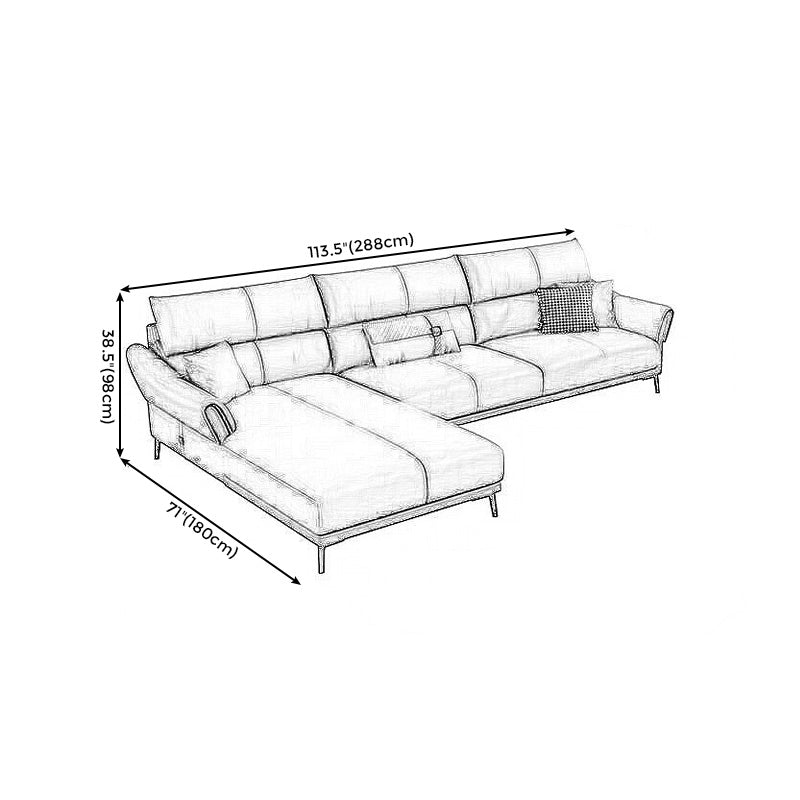 Faux leather High Back Square Arm Sofa and Sectional with Stain-Resistant