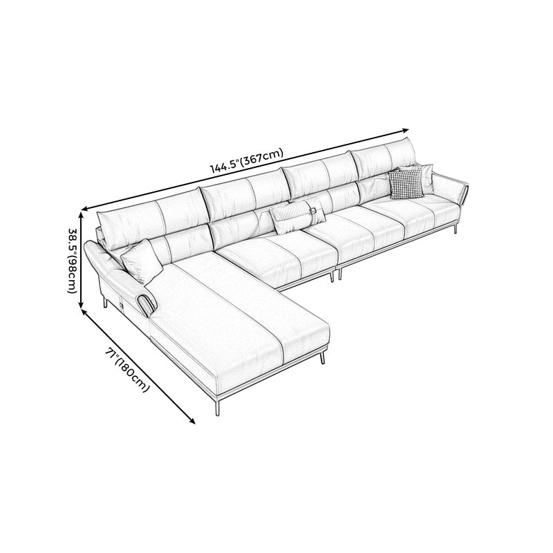 Faux leather High Back Square Arm Sofa and Sectional with Stain-Resistant