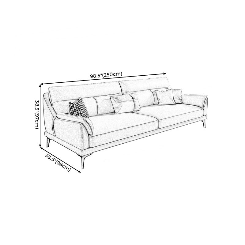 Faux leather High BackSofa and Chaise Waterproof Pillow Top Arm Sectional