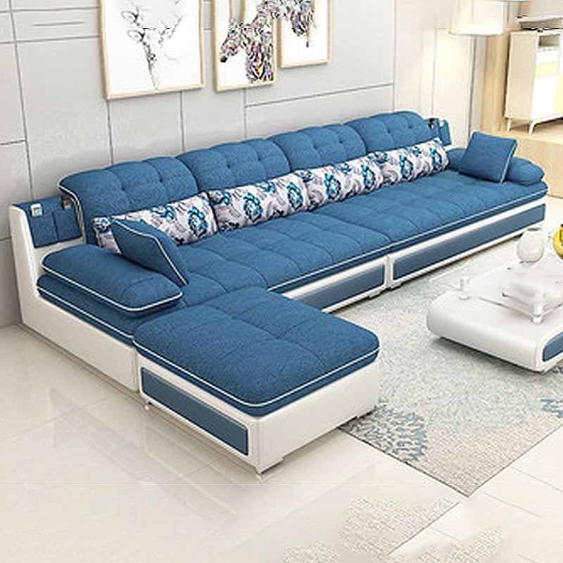 129.92" L√ó 62.99" W √ó 33.46" H Sofa Pillow Top Arm Sectional with Storage
