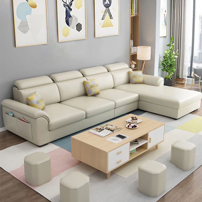 108.26" L x 62.99" W x 31.49" H Sofa Upholstered Arm Sectional with Pillowed Back Cushions