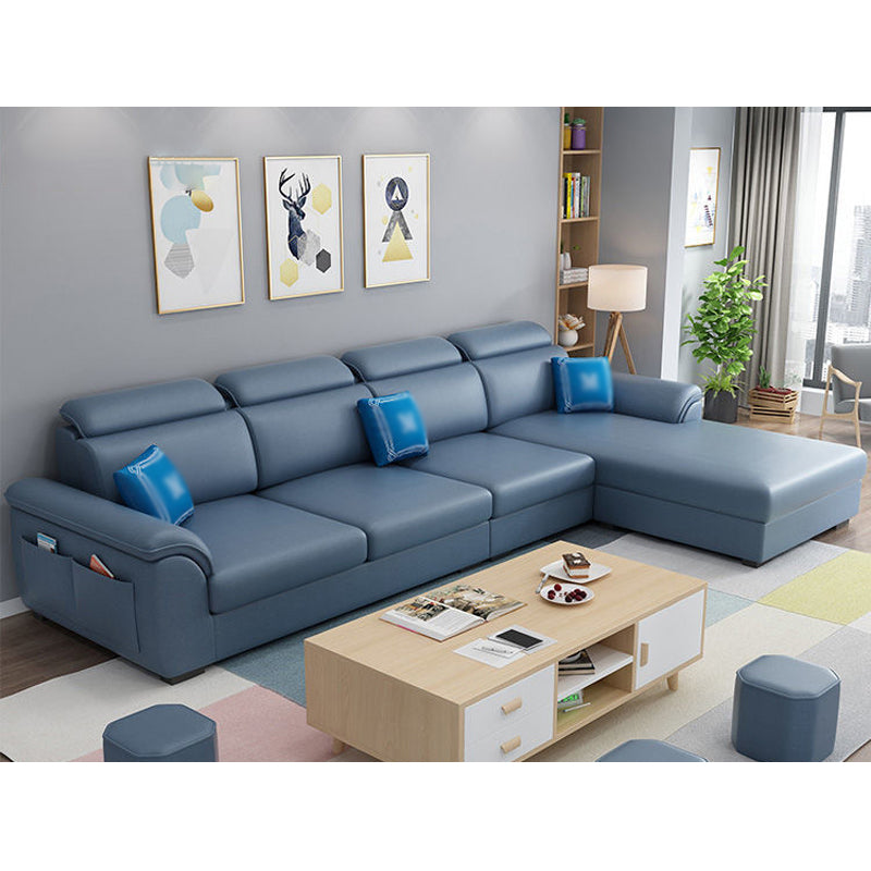 108.26" L x 62.99" W x 31.49" H Sofa Upholstered Arm Sectional with Pillowed Back Cushions