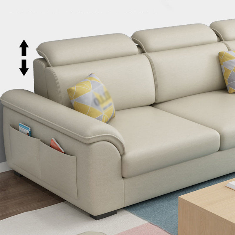 108.26" L x 62.99" W x 31.49" H Sofa Upholstered Arm Sectional with Pillowed Back Cushions