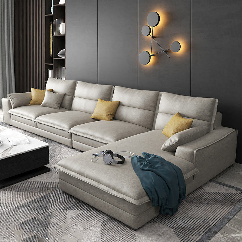 135.8" L √ó 70.9" W √ó 35.4" H Faux Leather sofa and Chaise High Back Square Arm Sectional
