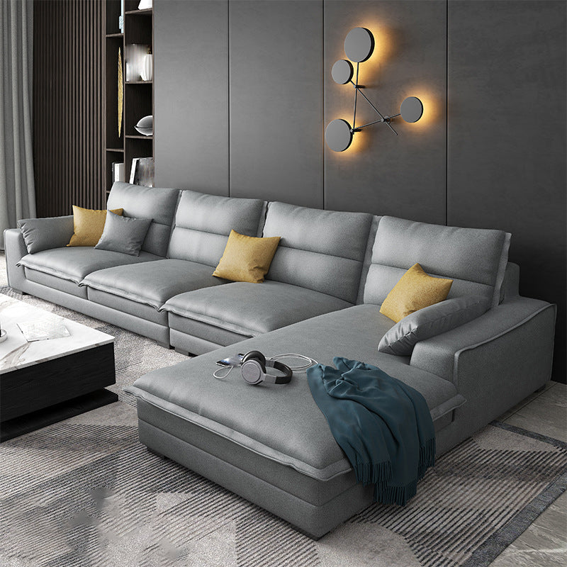 135.8" L √ó 70.9" W √ó 35.4" H Faux Leather sofa and Chaise High Back Square Arm Sectional