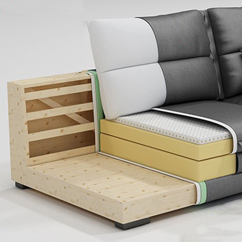 135.8" L √ó 70.9" W √ó 35.4" H Faux Leather sofa and Chaise High Back Square Arm Sectional