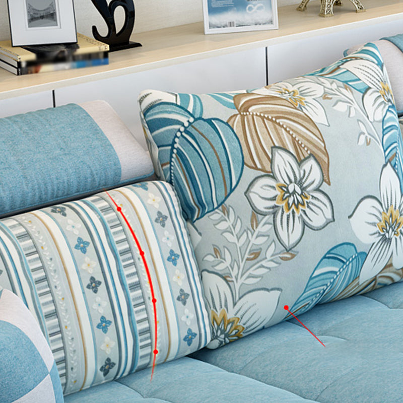 Modern Scooped Arm Sectional 106.3"L x 57"W x 35.43"H High Back Sofa with Storage