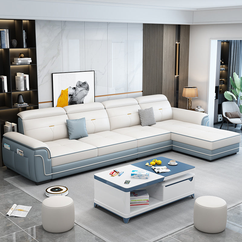 110.24"L x 59.06"W x 33.46"H 4-seat Sofa Cushion Back Sectionals with Storage