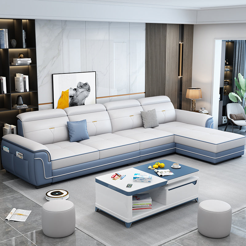 110.24"L x 59.06"W x 33.46"H 4-seat Sofa Cushion Back Sectionals with Storage