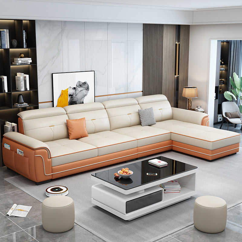 110.24"L x 59.06"W x 33.46"H 4-seat Sofa Cushion Back Sectionals with Storage