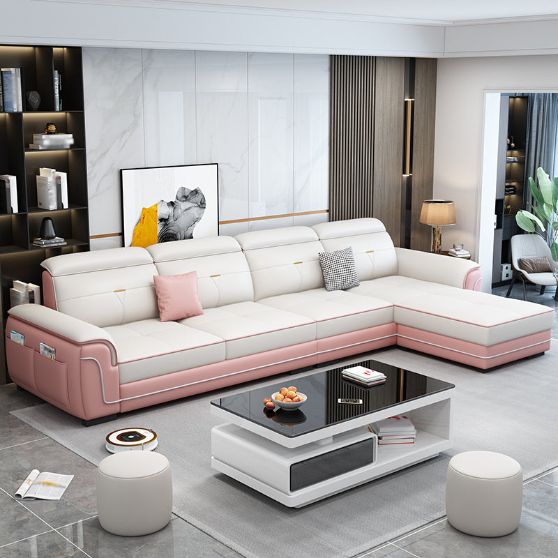 110.24"L x 59.06"W x 33.46"H 4-seat Sofa Cushion Back Sectionals with Storage